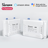 OriginalSonoff 4CH R3 PROR3 Smart DIY WiFI Switch 4 Channel Din Rail Mounting Support eWelink App work with Alexa Google Home