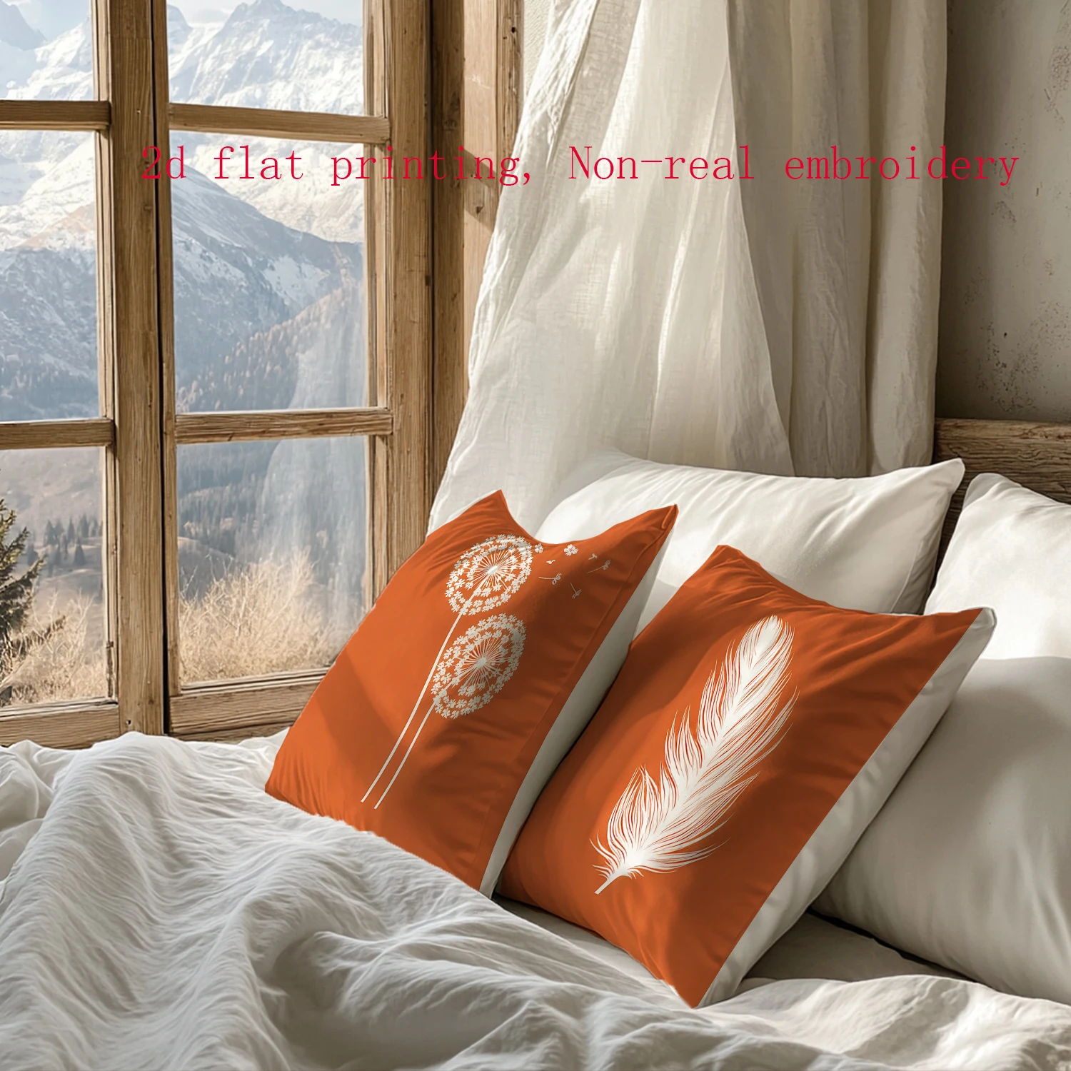 1/4pcs Boho Terracotta Throw Pillow Covers with Dandelion Feather Floral Jar Prints for Home Decor Sofa Bedroom Living Room