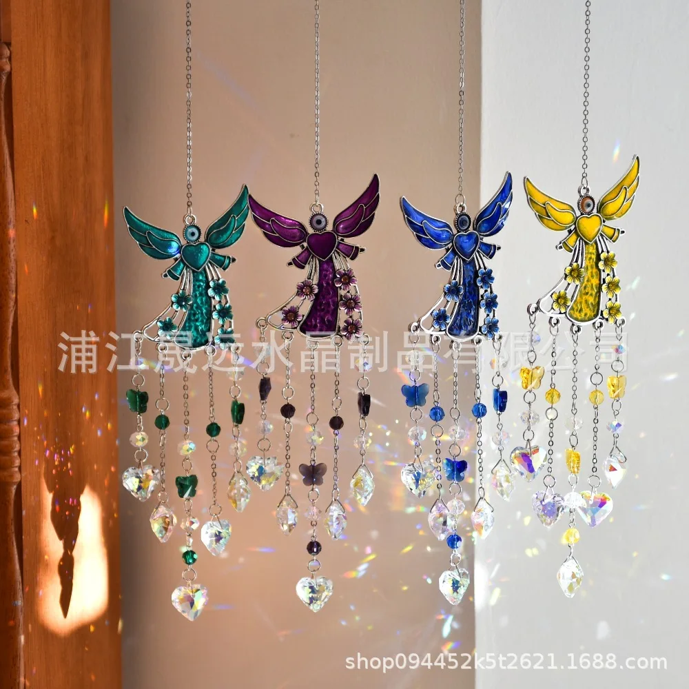 WW direct supply multi-color angel love model, courtyard light collection jewelry, balcony window sill hanging decoration