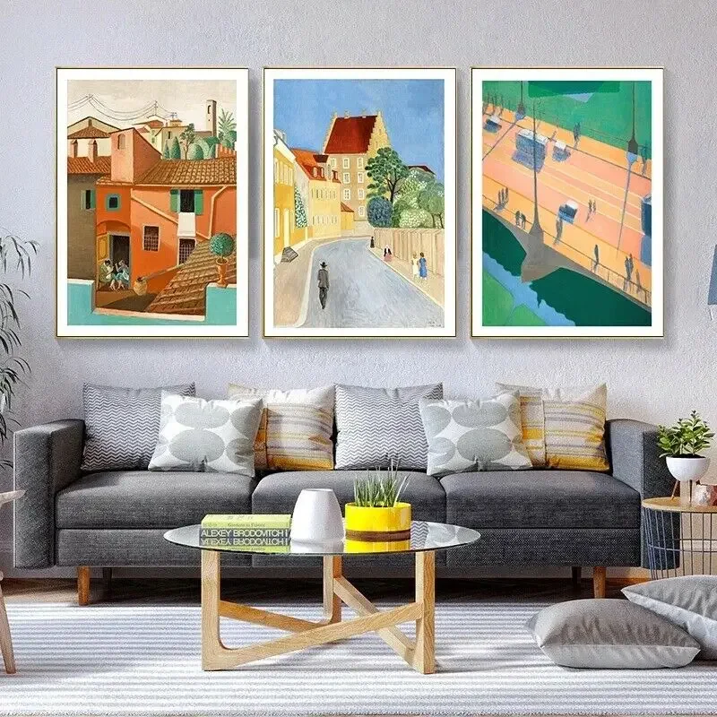 Famous City Poster Morocco New York Paris Ireland Landscape Wall Canvas 3pcs It Can Be Used To Decorate The Walls