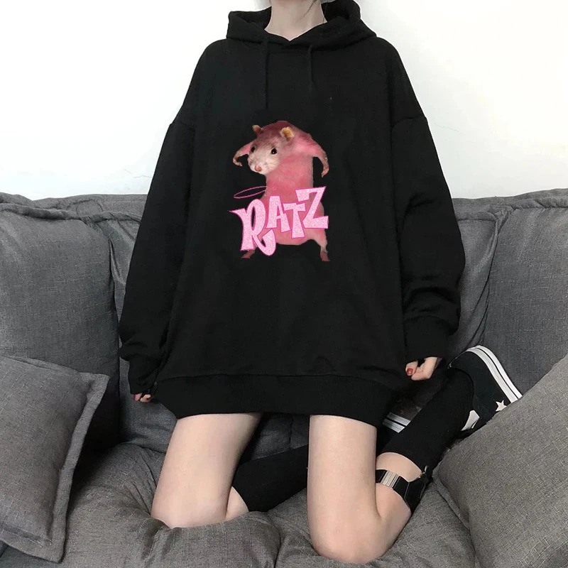 Bratz list drukuj duże rozmiary bluzy z kapturem kobiety mężczyźni bluza z kapturem Hip Hop z długim rękawem Streetwear unisex wygodne ubrania topy