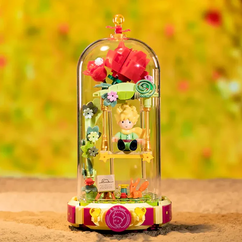 MOC Pantasy Starlight Lamp Rose Swing Wishing Mailbox Starry Gate Building Blocks Brick Puzzle Toys for Children Kids Boys Gift