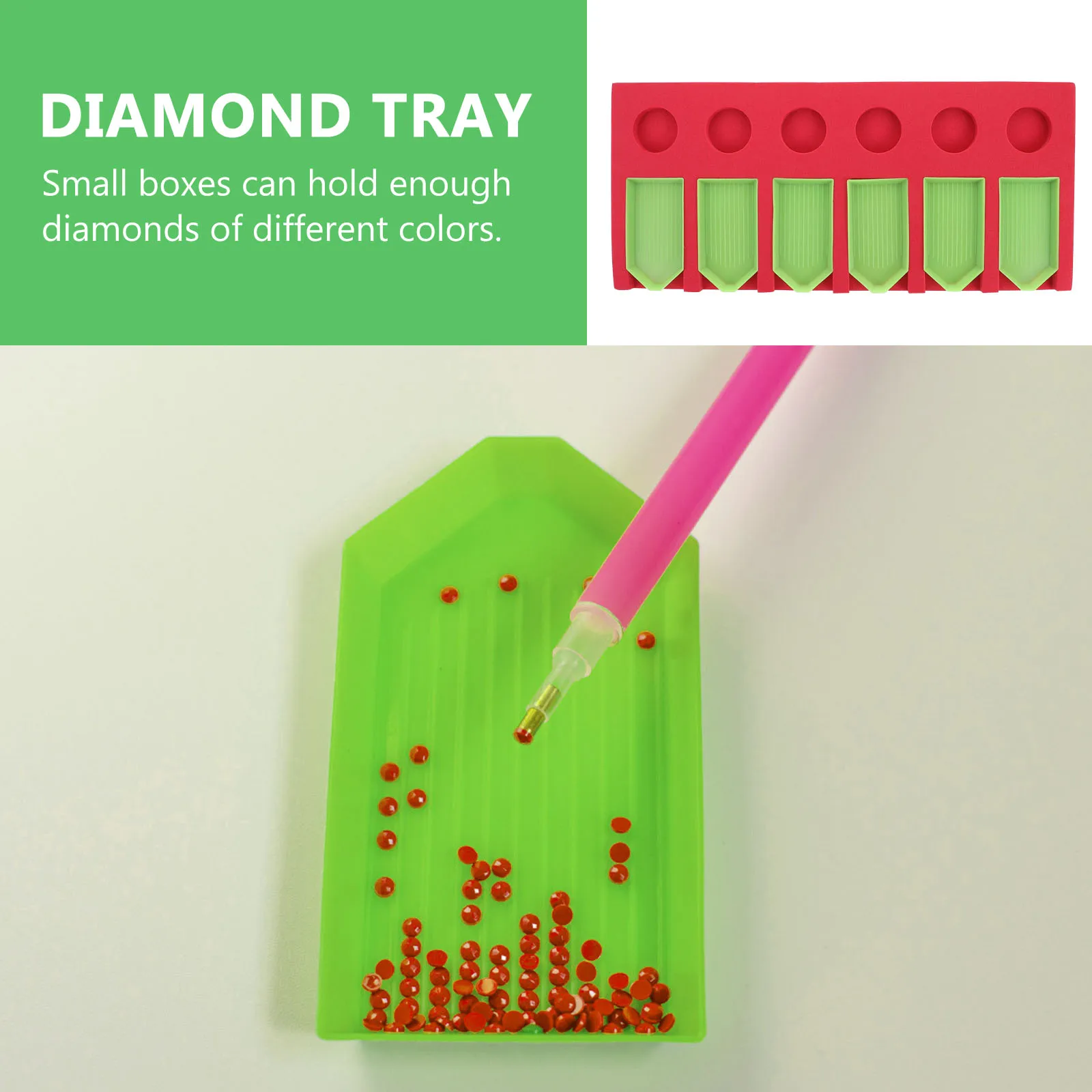 

Tool Red 6 Grid Soft Foam Sponge Tray ganizer DIY Storage Trays for Beads Diamonds Art Supplies