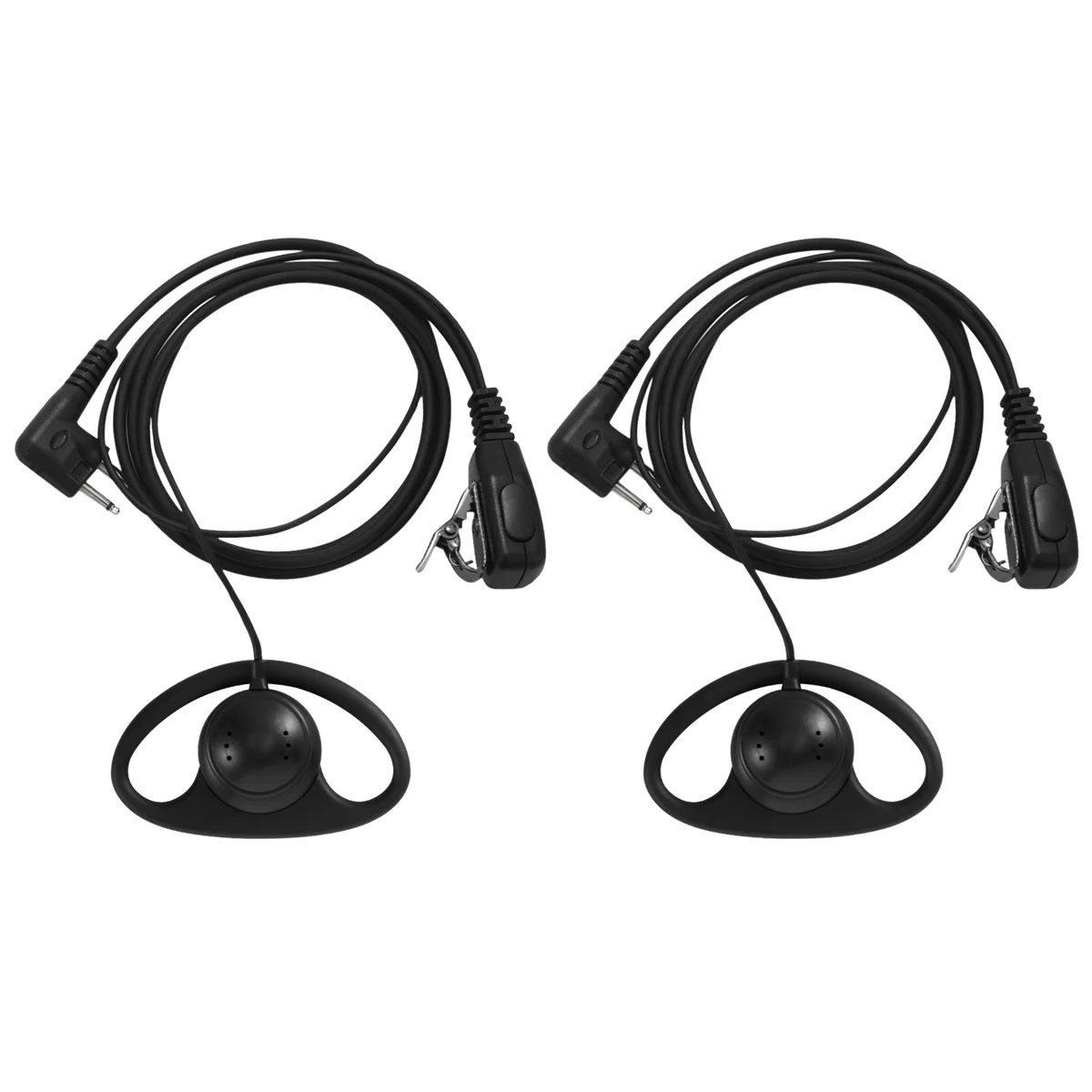 (2 Pack) 2Pin Advanced D Shape Clip-Ear Ptt Headset Earpiece Mic For Motorola 2 Way Radios Gp88S Gp300 Gp68 Gp2000 Gp88 Gp3188