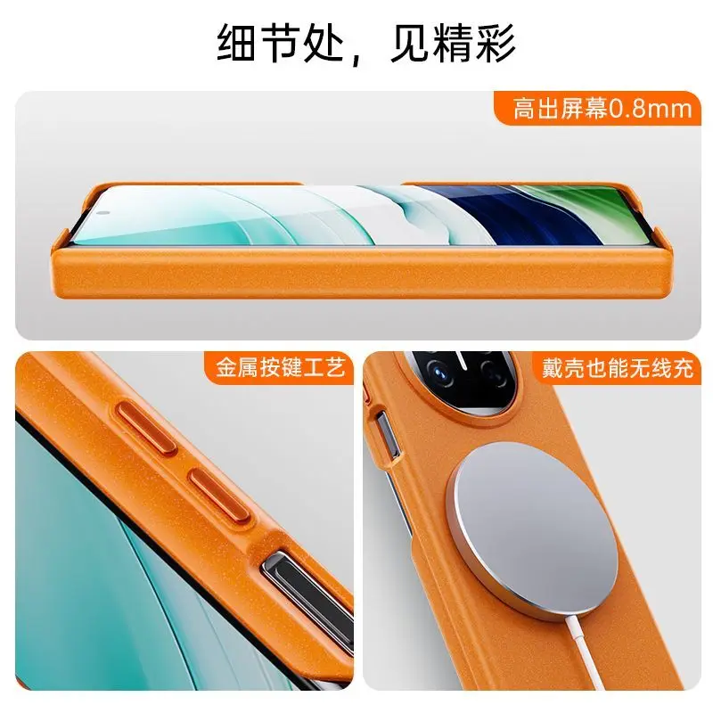 Luxury Matte Rock Sand Case for Huawei Mate X5/X3 Magnetic Hinge Protection Cover Ultra-Thin Skin-Friendly Hard Shell  Bumper