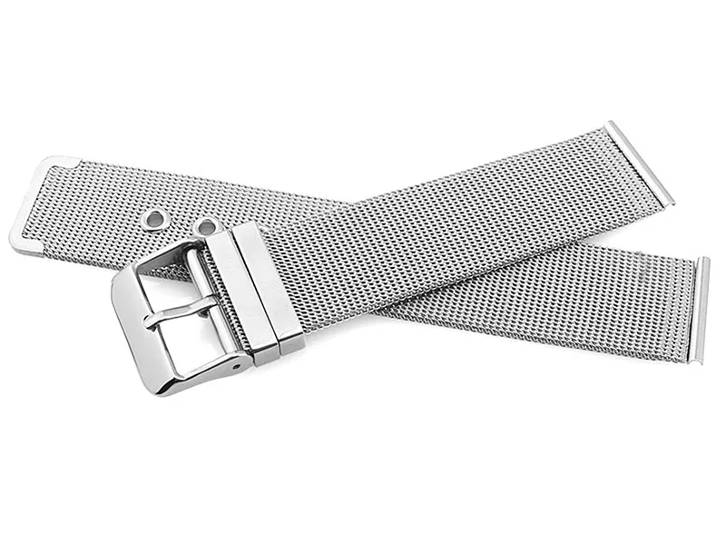 18mm 20mm 22mm 24mm Milanese Ultra Thin Steel Strap Universal Wrist Band 0.4mm Mesh Metal Bracelet Pin Buckle Watch Replacement