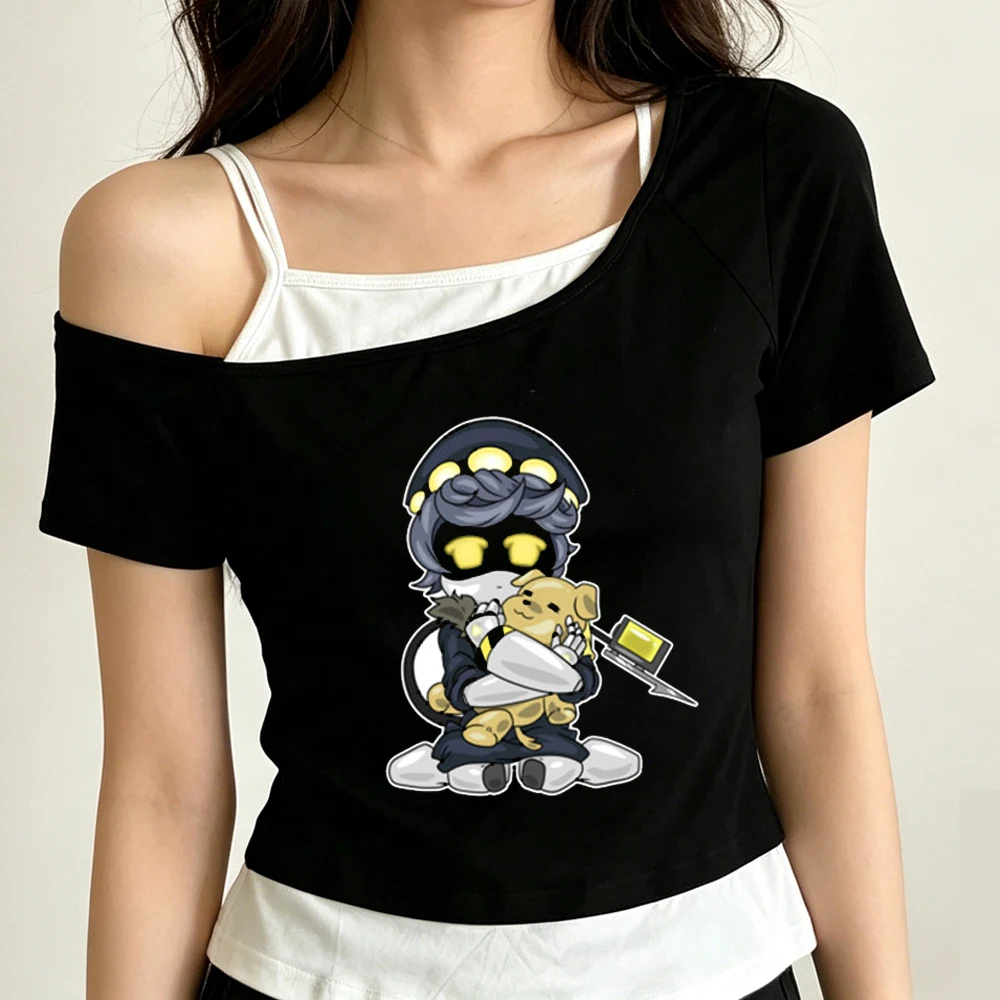 Murder Drones cropped top girl y2k party 2000s cutecore manga top tees alternative  gyaru dollette manga goth