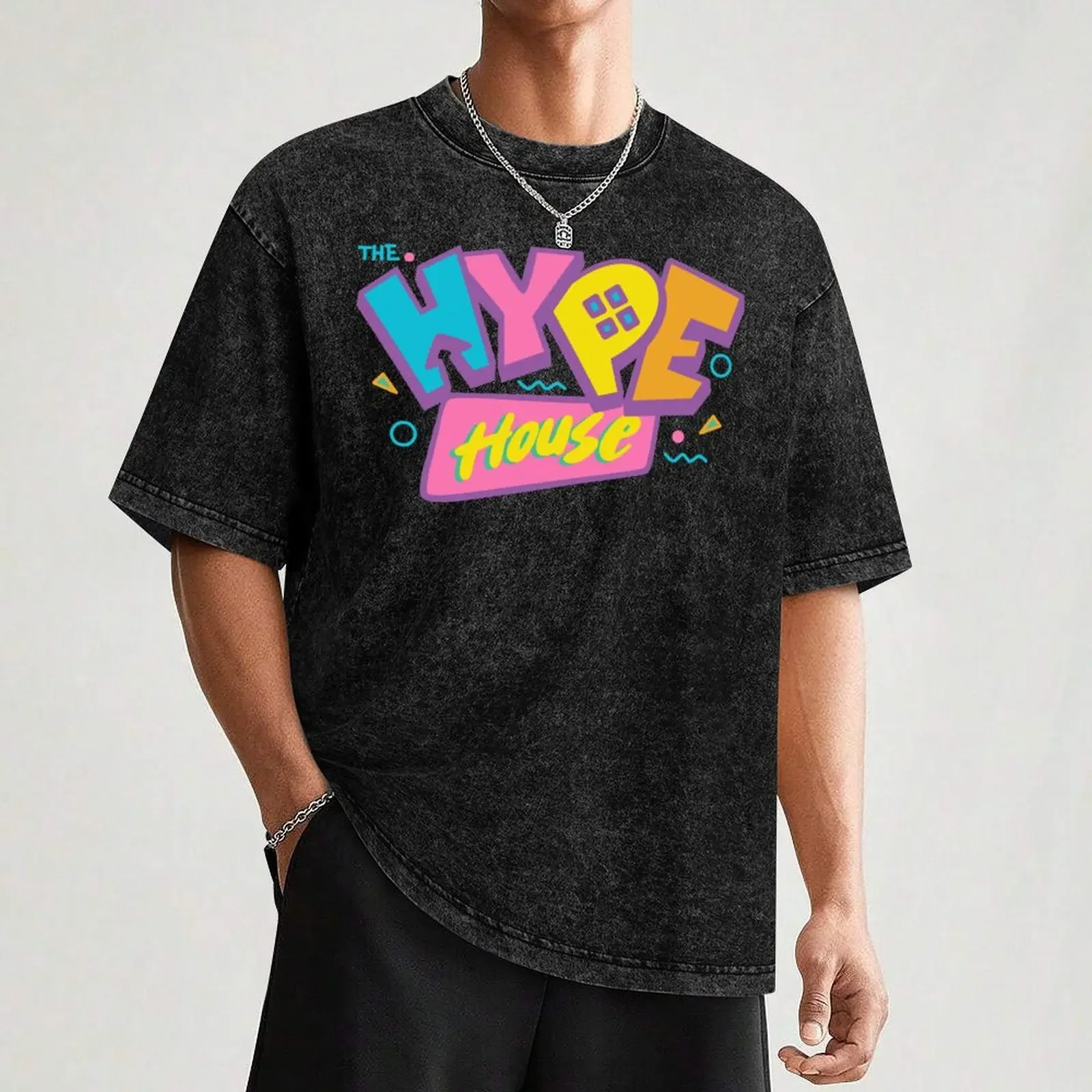 Camiseta The Hype House, camisetas de algodón con cobertura de gran tamaño para hombre, ropa para hombre