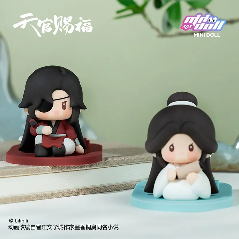 Anime Mobile Phone Support Tian Guan Ci Fu Tgcf Xie Lian Hua Cheng Figure Holder Doll Toys Cute Cosplay Girl's Christmas Gifts