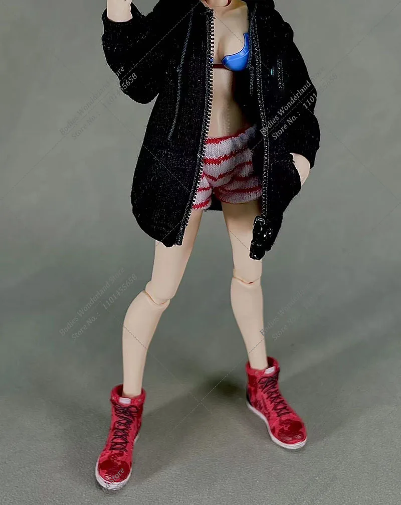 Pull de rue à capuche avec fermeture éclair, sweat-shirt d'extérieur, veste pour femme de 6 pouces, costume Mobile, figurine d'action pour fille, échelle 1/12
