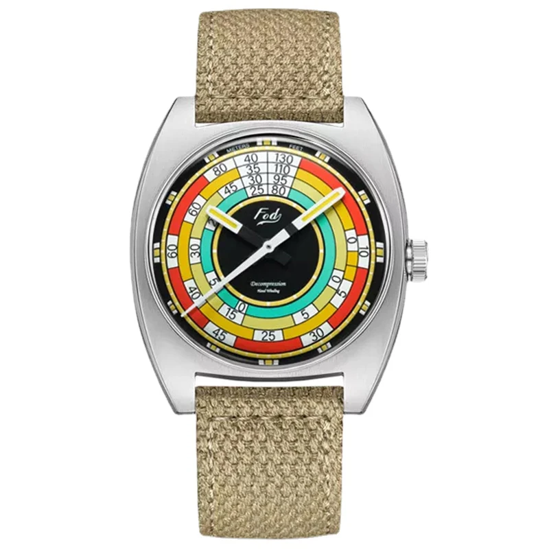Merkur Decompression Watch 60's Vintage Men's Mechanical Hand Watch Luminous all-steel Sports Watch Relogio Masculino 2022
