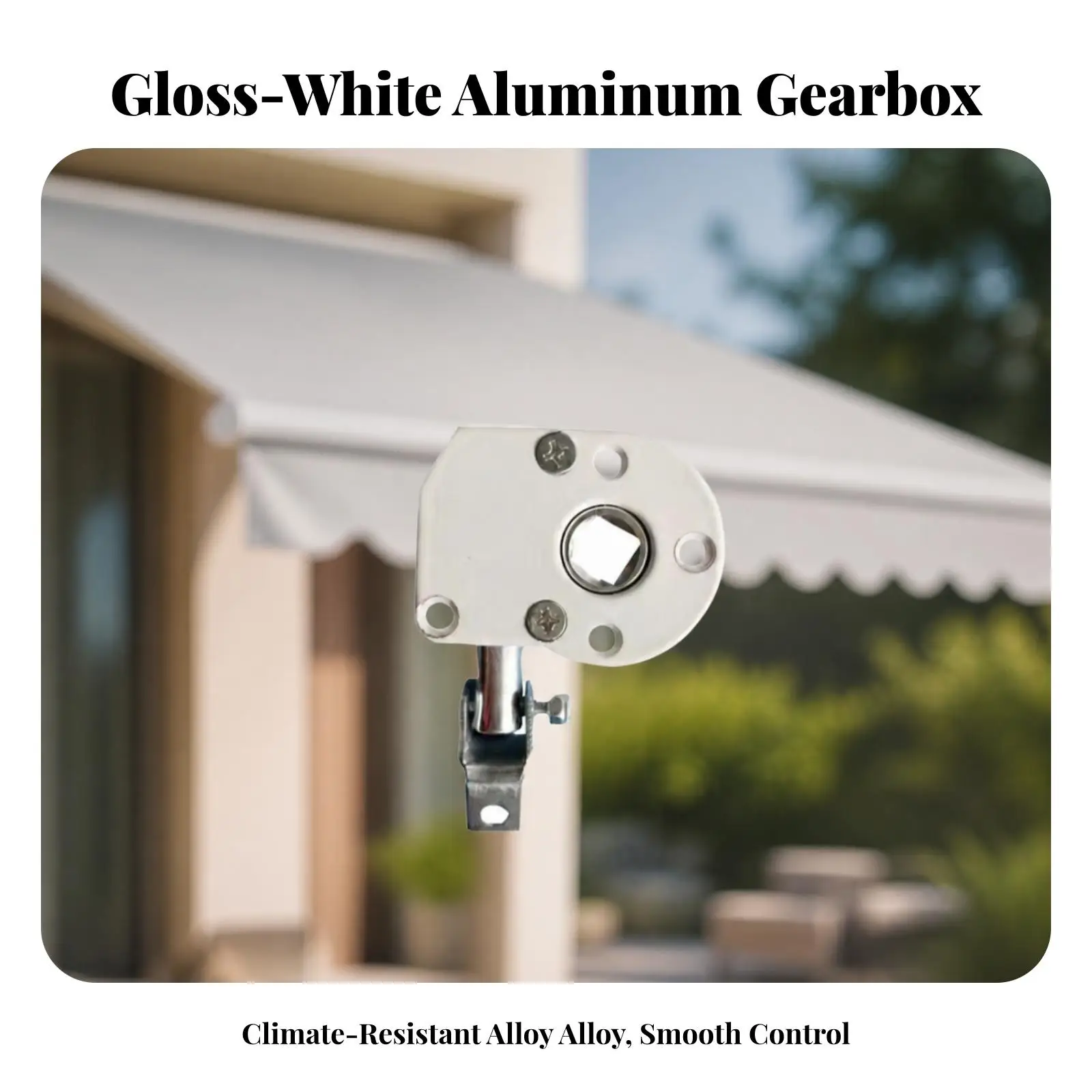 Awning Gear Head with Mounting Bracket Hand-Operated Awning Gear Head for DIYers
