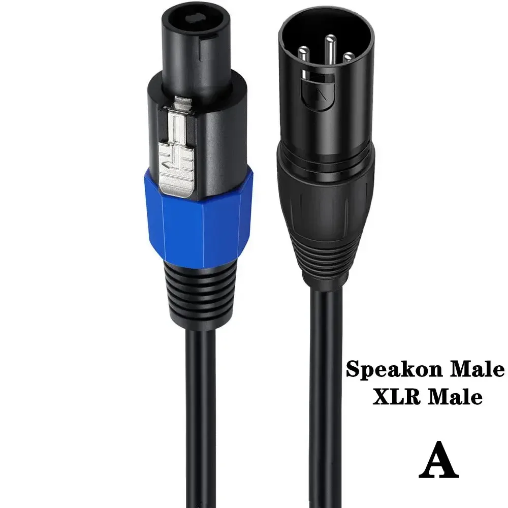 Speakon to XLR Cable Audio Jack Speak SOUND Male to XLR Female Male Extension Cable - Pro DJ PA Gig Stage Microphone Mic 3 Pin C