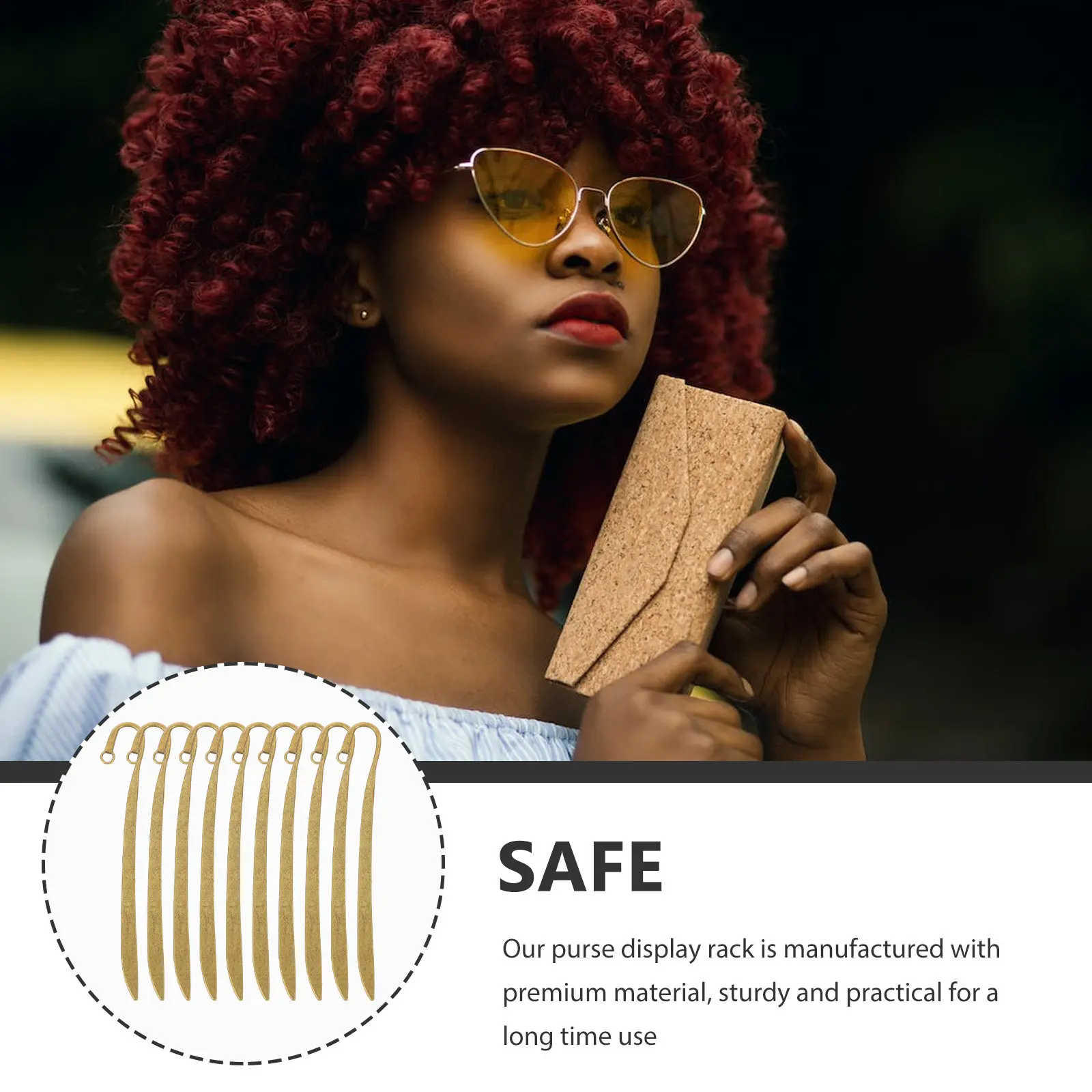 

2Pcs Purse Organizer Display Rack Acrylic Wallet Stand Holder for Jewelry Cosmetics Handbags Countertop Purse Display Stand