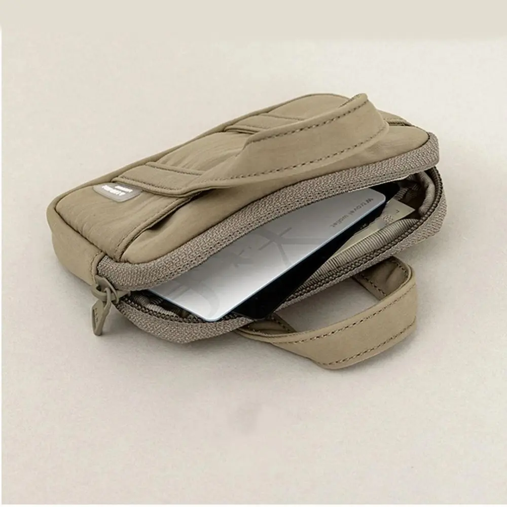 

Portable Nylon Coin Purse Card Holder Korean Style Card Pouch Bank Card Organizer Zipper Pouch Mini Earphone Storage Bag Male