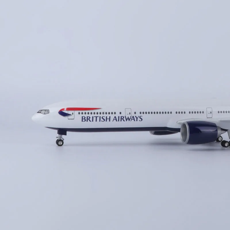 47CM 1/157 Scale Western Europe UK B777 Aircraft BRITISH Airways Airlines Model W Light Resin Plane Toy Collection Display