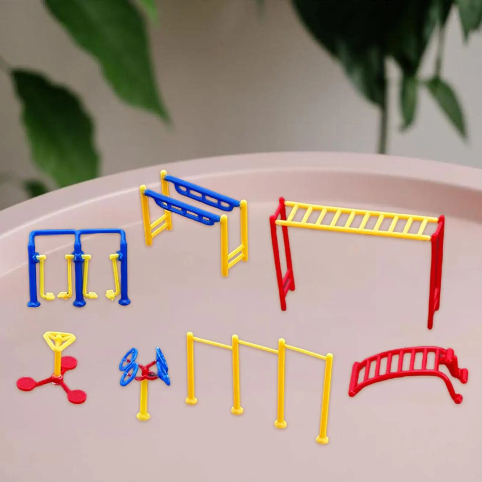 

Миниатюрные модели уличного оборудования для фитнеса, масштаб 1/75, декор для кукольного домика, реалистичные украшения для кукольного домика, миниатюрное украшение для сцены