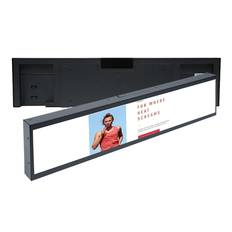 

Portworld 37'' LED Advertising Displays with RK3288 1920*360 Touch PC Stretch Screen 700cd/m2 LCD Elevator Use SDK Function