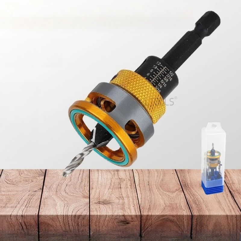 

Limit Four Blade Countersunk Hole Drill Concealed Screw Countersunk Head Adjustable Depth Carbon Steel Drill Bit Woodwork Tools