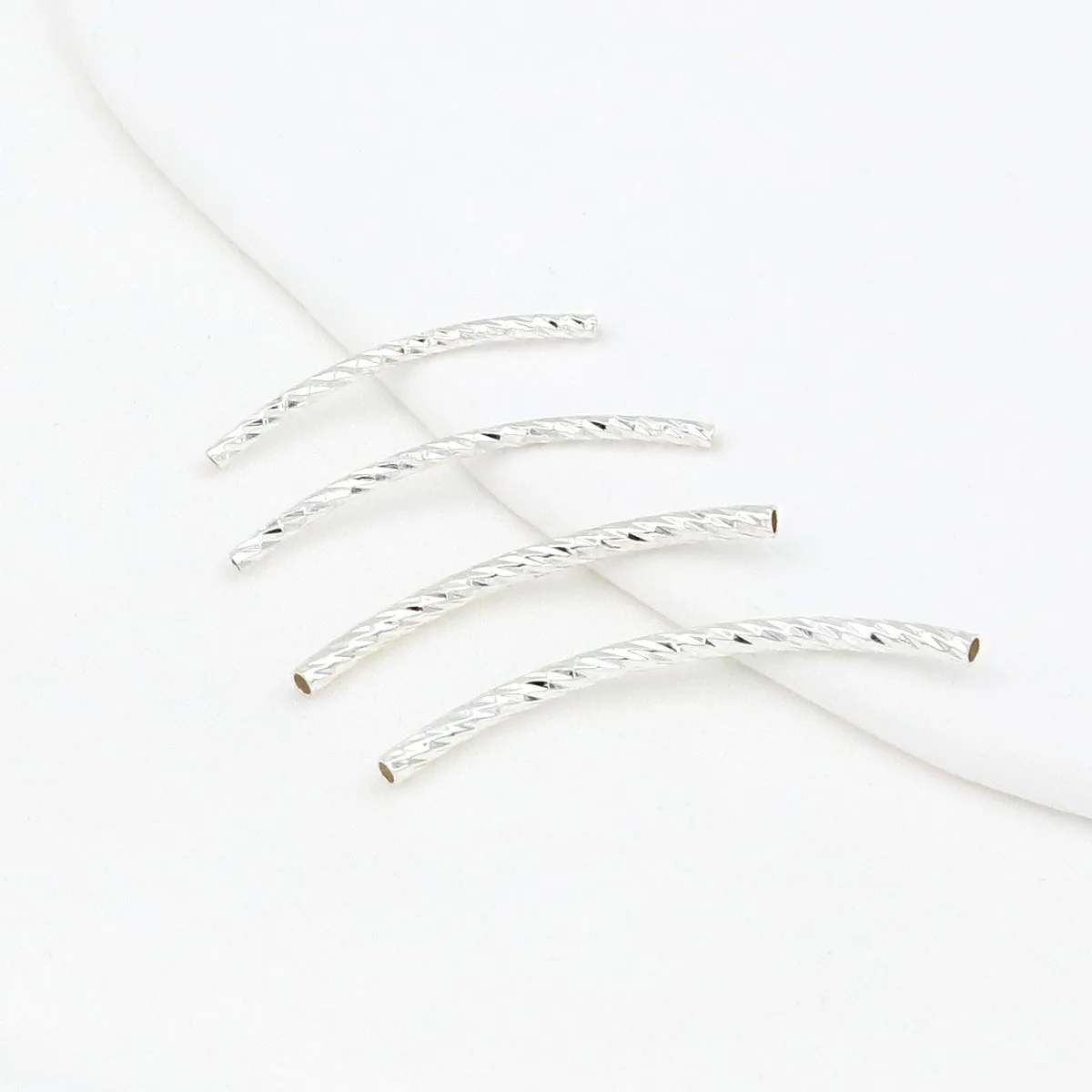 20/40Pcs 25-35mm 18K Gold Plated Brass Curved Tube Bracelet Making Jewelry Making Supplies DIY Findings Accessories