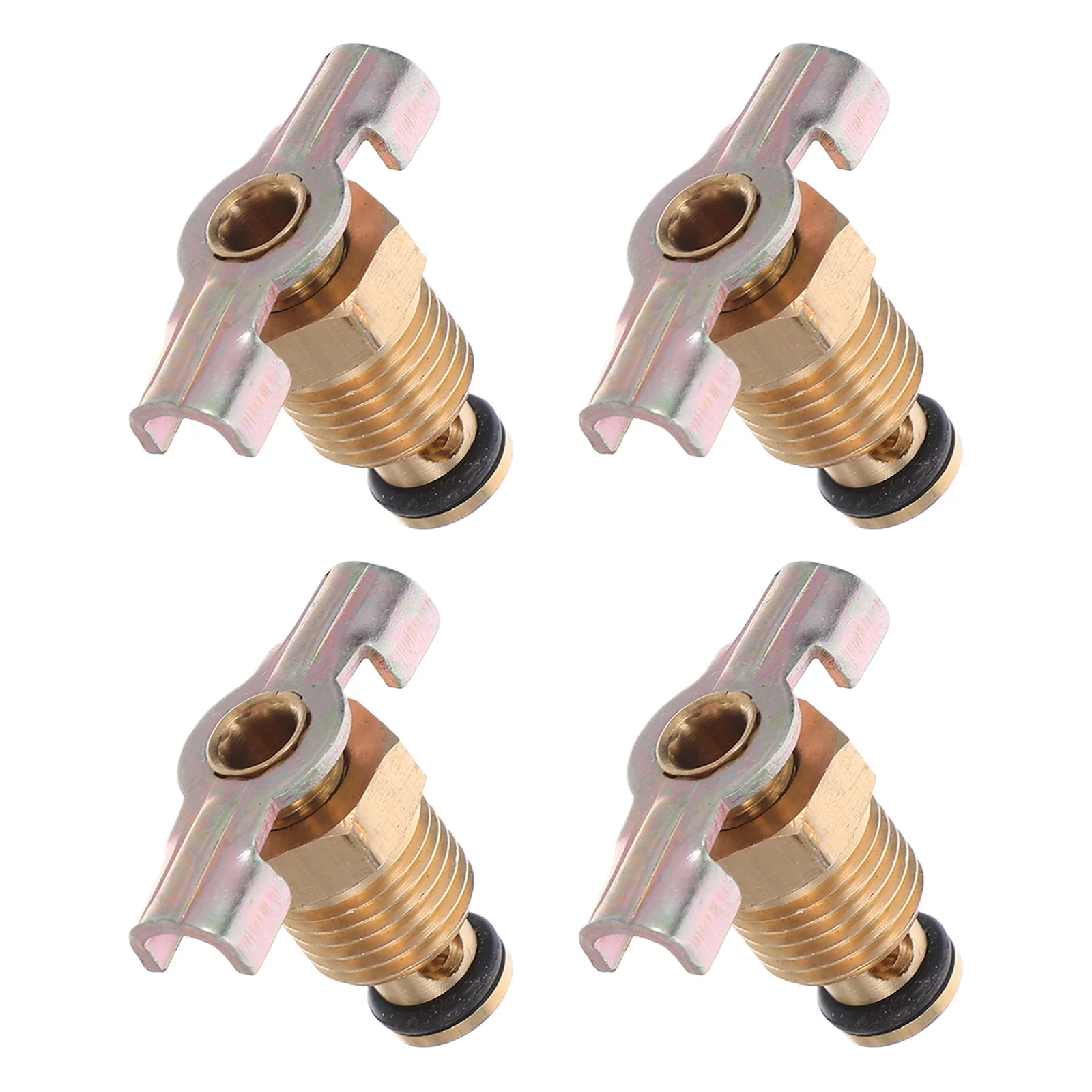 

4pcs Air Compressor Drain Valve 1/4 Inch Male Thread Copper Handle Easy Installation Quiet Operation High Pressure Resistant