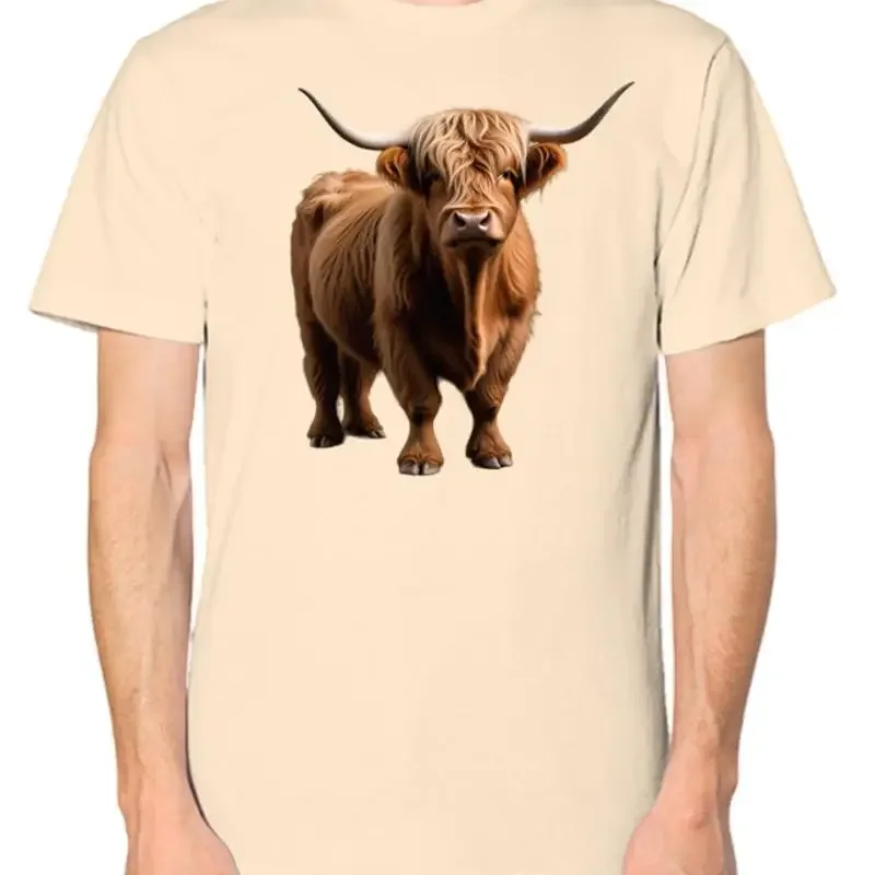 Highland Cow T shirt Top Coos Rustic Cattle