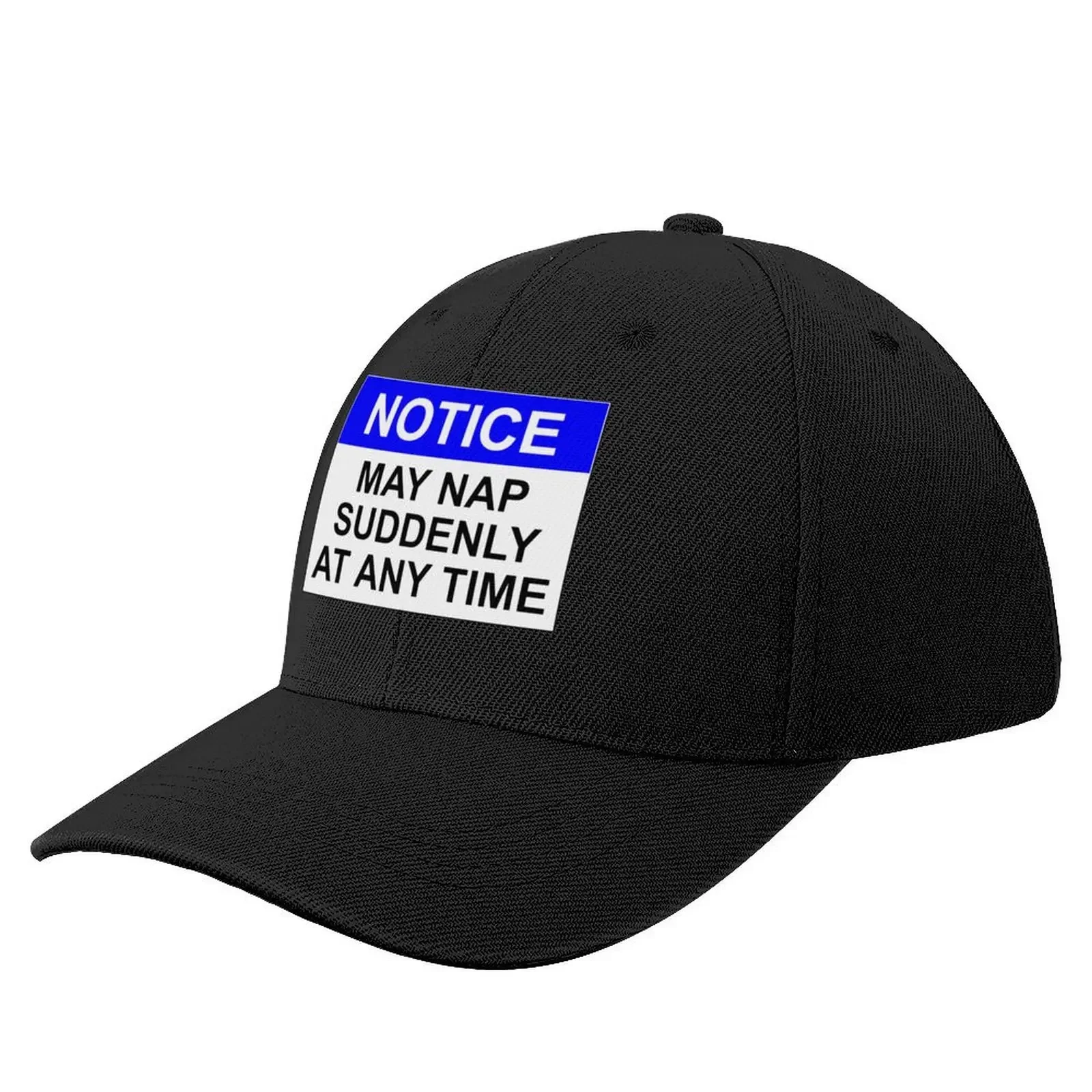 NOTICE: MAY NAP SUDDENLY AT ANY TIME Baseball Cap Mountaineering Anime Hat Mens Hats Women's