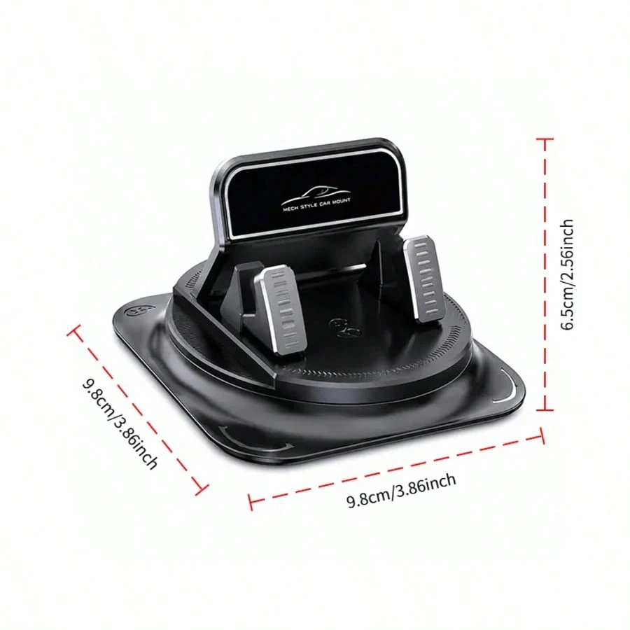 Tafdiur 1-Piece Abs Material Black Non-Slip Adhesive Dashboard Car Phone Holder, 360-Degree Free Rotation, Easy and Quick Installation, Stable and Not Easy to Shake, Universal Car Navigation Phone Holder