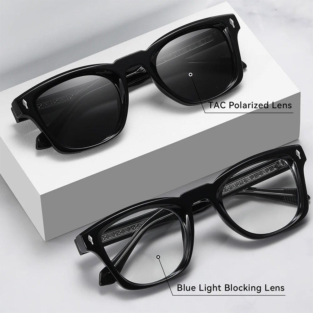 DDDLONG Retro Fashion Square Polarized Sunglasses Women Men Sun Glasses Classic Vintage UV400 Outdoor Shades D533
