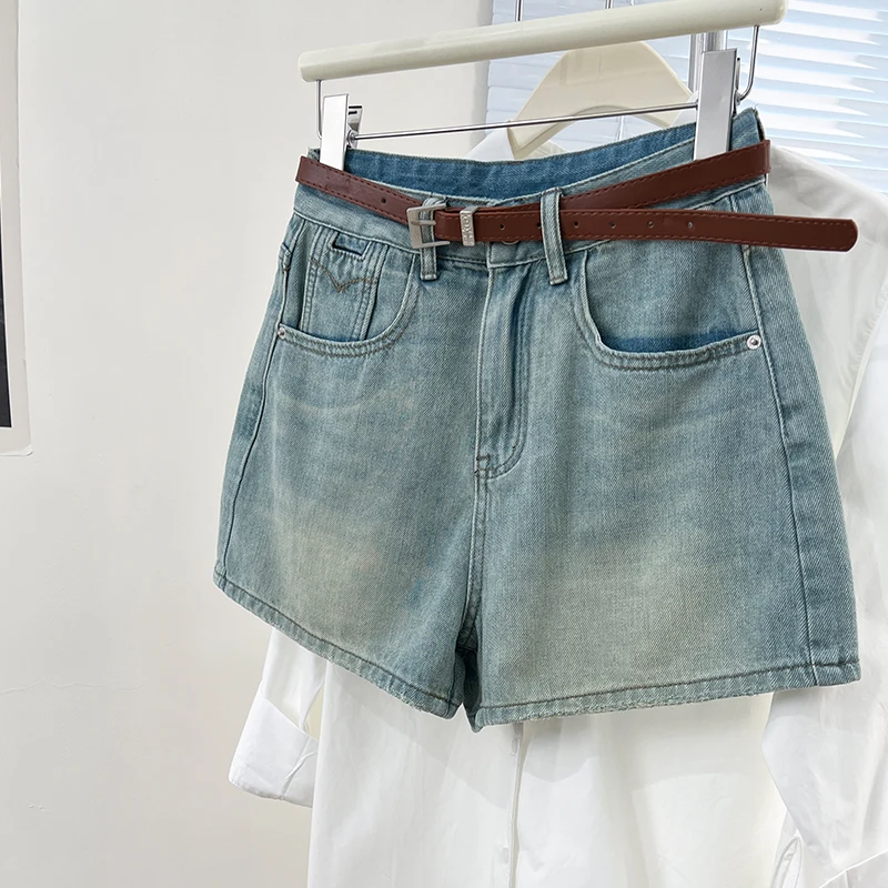 

Vintage Wide Leg Jeans Summer New High Waist Denim Shorts For Women Fashion Streetwear Loose Casual Denim Pants