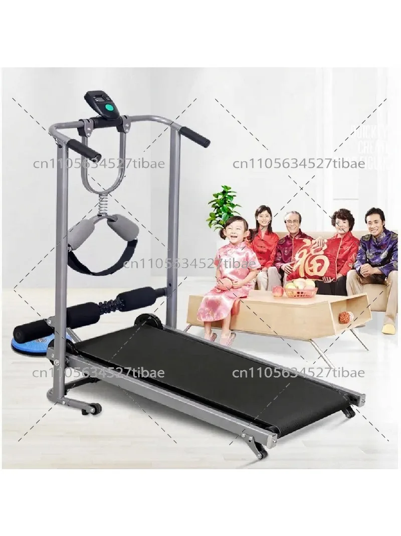 Multi-Functional Manual Treadmill, Indoor Fitness Jogging Machine, Unpowered Mechanical Running