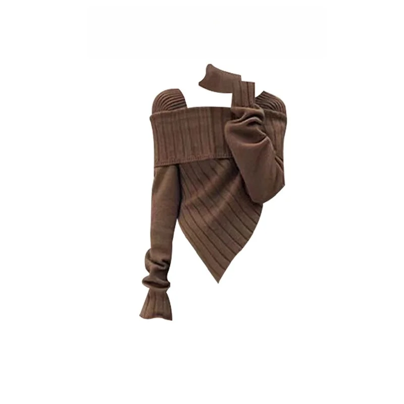 ชุดเซ็ตเสื้อสเวตเตอร์ถักและกระโปรงลายสก็อตสำหรับผู้หญิง ดีไซน์เก๋ไก๋ สวยหรู ดูดีมีสไตล์