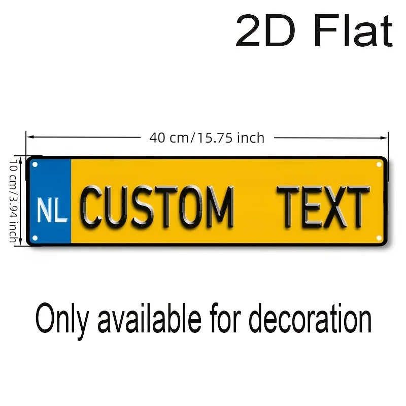 Custom Retro License Plate Metal Sign, Personalized Car Number Tin Plaque, Wall Art Decoration for Bar Garage Cafe, Great Gift f image 4