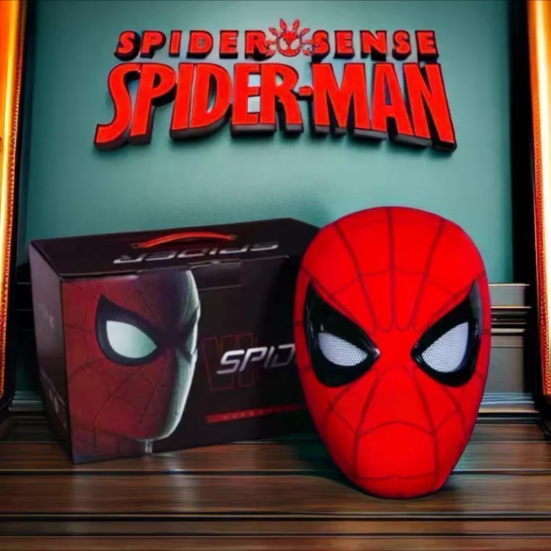 Remote-Controlled Electric Blinking Spider-Man Headgear Red And Black Cos Glowing And Funny Mask Wearable Halloween Xmas Gift view 4
