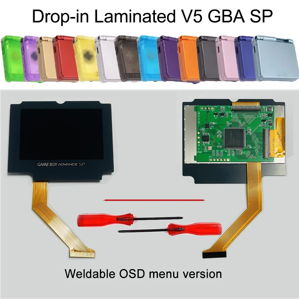 

IPS GBA SP Backlight Backlit LCD Replacement Mod Kits New For Game Boy Advance SP NO NEED CUT Shell Case xbox one