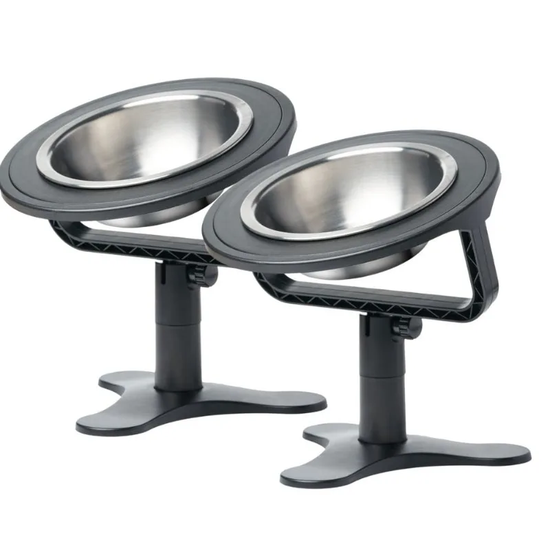 304 stainless Tilted Elevated Adjustable Raised Cat Food Bowl Stand Design Extremely High-Quality, Long-Lasting Rust Resistant