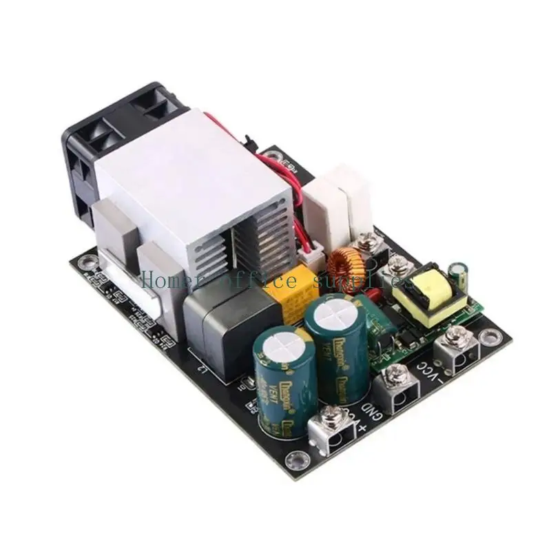K43B Fan Cooled Class D Driver Module Single Channel Unit with Aluminum Heatsink and Wiring Access for DIY Repair and Speaker