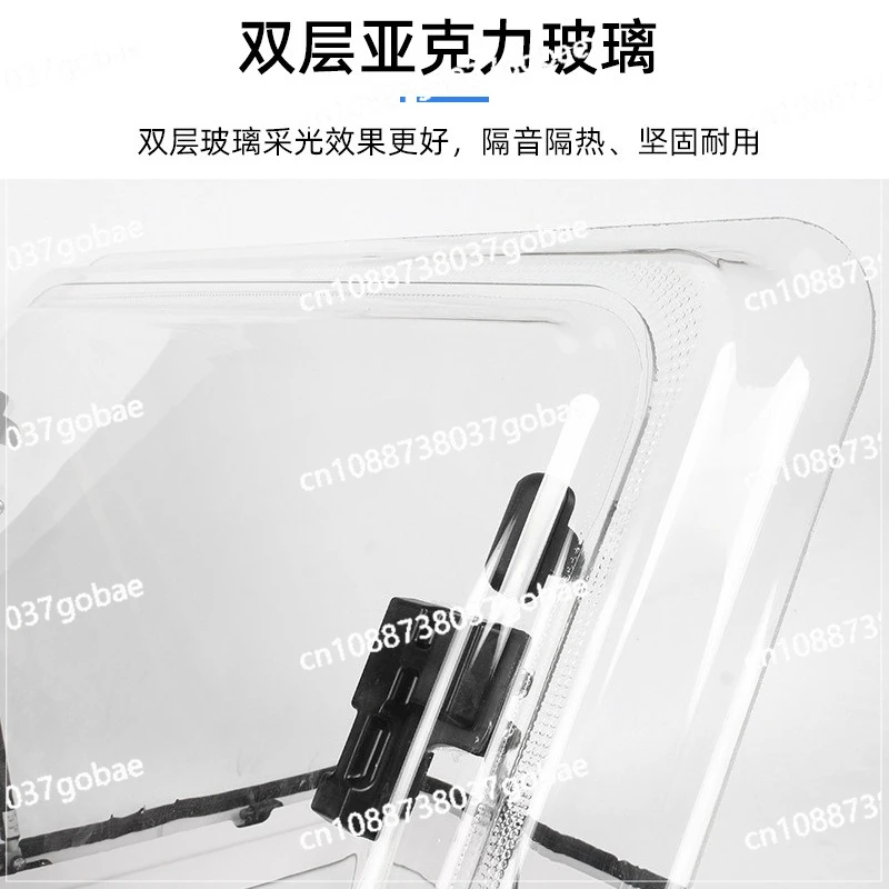 Camper Trailer RV Accessories 700*500 mm with LED Light UV resistant Caravan Motorhome RV Skylight Roof Window