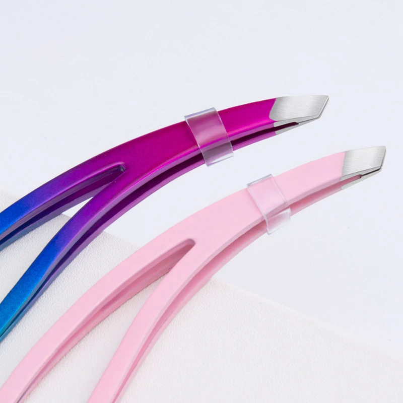 Eyebrow Hair Removal Tweezers Clip Eyelash Extensions Tweezers for Volume Eyelashes Stainless Steel Lash Eyebrow Tweezers