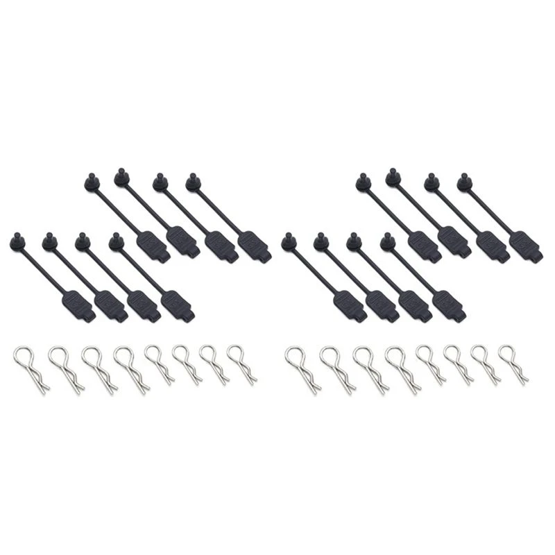 BEDW-16PCS RC Car Body Clip Rubber Retainer Shell Fixed Buckle Lock 8301 For Arrma Losi ZD Racing 1/8 1/10 1/16 Vehicles