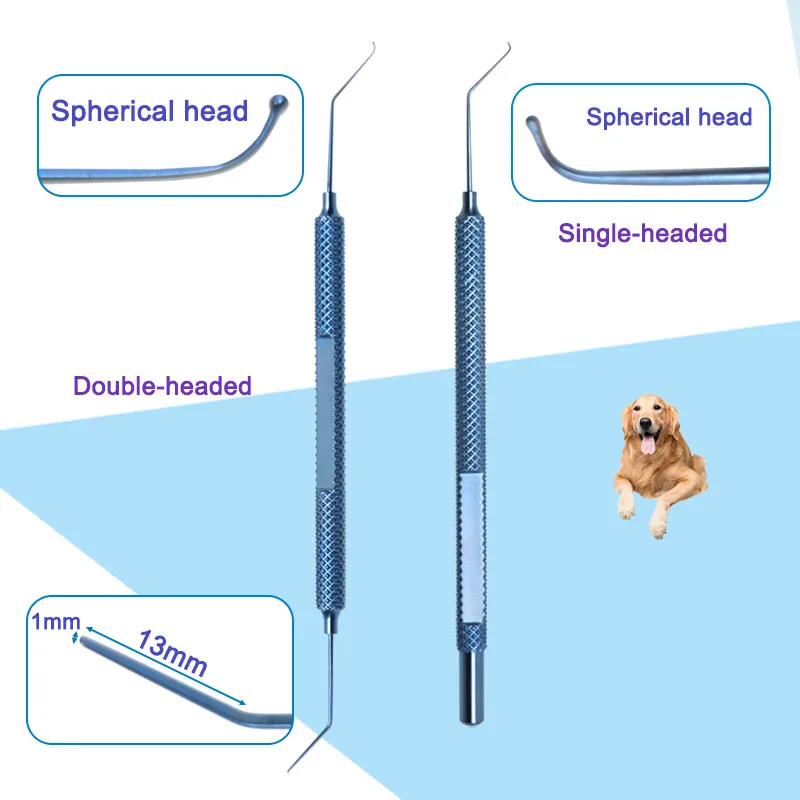 

Titanium Alloy Micro Hook Spherical Hook Angled Spherical Ophthalmic Surgical Hook Good Quality Medical Ophthalmic Instrument