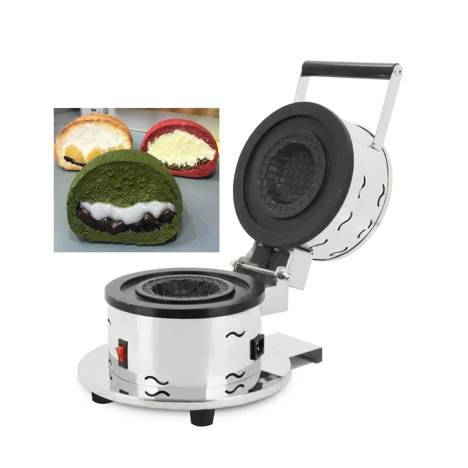 Hot Buger Krapfen Donut Warmer Electric Ice Cream Sandwich Maker Machine Hamburger Iron Press Maker Hamburger Machine