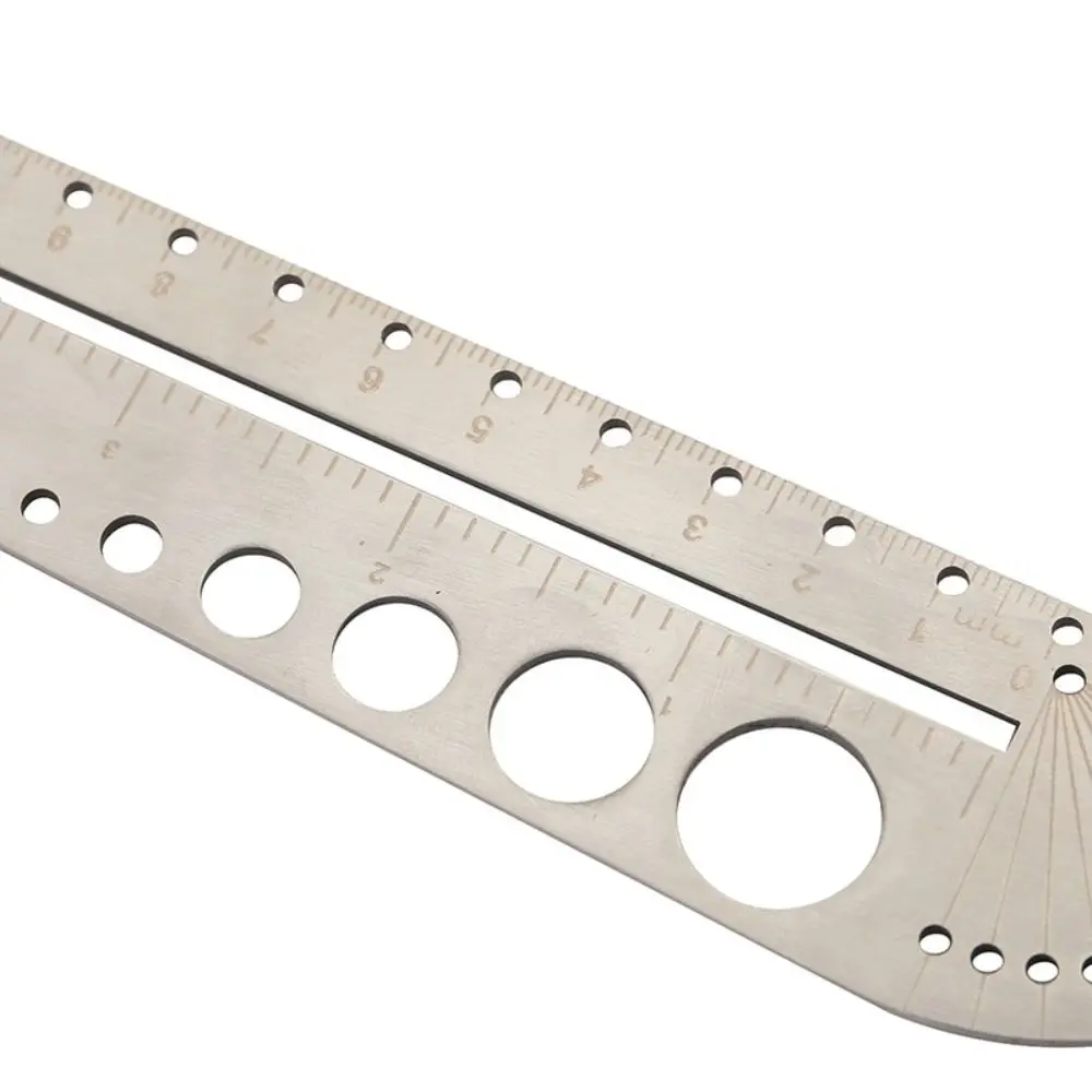 

Stainless Steel Scale Ruler with Imperial/Metric Scales Professional Grade Protractor Multifunctional Precision Drafting Ruler