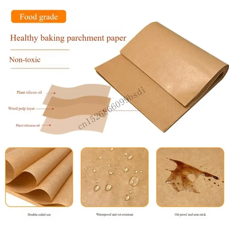 

Пергаментная бумага для выпечки с антипригарным покрытием 11UA, термостойкая до 230°C для приготовления пищи в духовке