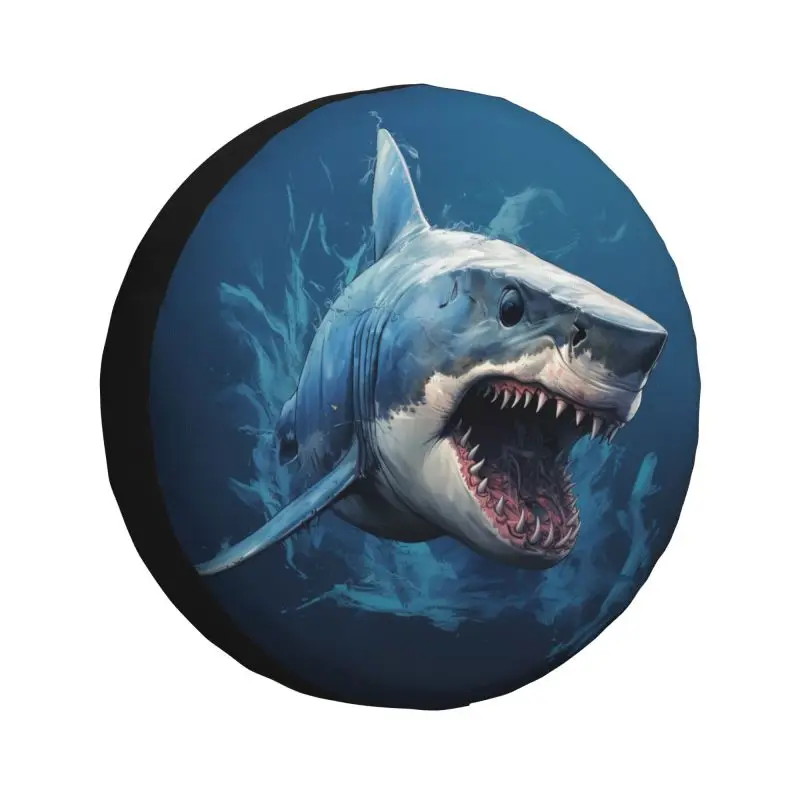 

Custom Ocean Animal Shark Spare Tire Cover for Suzuki Mitsubish SUV RV Camper Car Wheel Protectors Accessories 14" 15" 16" Inch