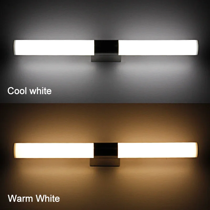 Lámpara Led de aluminio para espejo de pared, tubo impermeable, acrílico moderno, iluminación de baño, decoración de pared, 85-265V, 12W, 16W, 22W