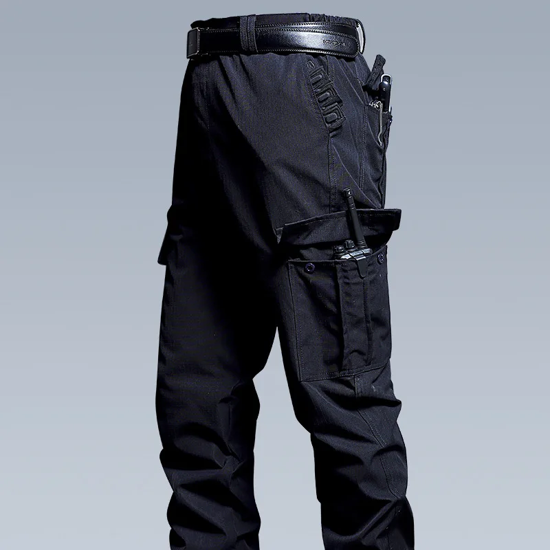 Verschleißfeste Cargohose für Herren, lässige Arbeitshose, Stretch-Hose, atmungsaktiv, mit mehreren Taschen, für den Außenbereich, wasserdicht, für Training, Wandern, für Herren – Detail 8