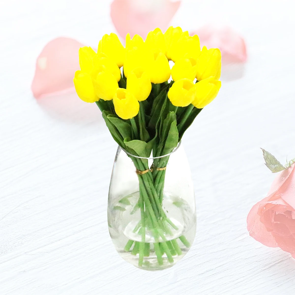 

12 Pcs Mini Tulips Real Artificial Flower Decoration for Decorative Flowers Household