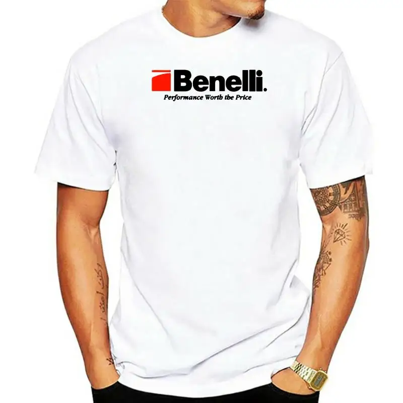 Benelli Logo Mens White T-Shirt