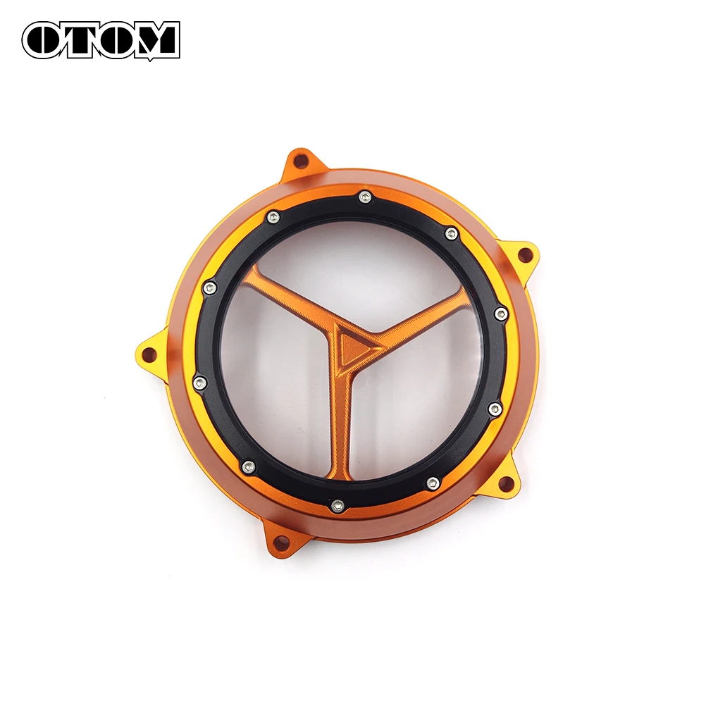 OTOM Engine Transparent Clutch Cover Protector Guard For ZONGSHEN NC250 NC450 CNC Aluminum 5 Holes Oil Observation Window Cap